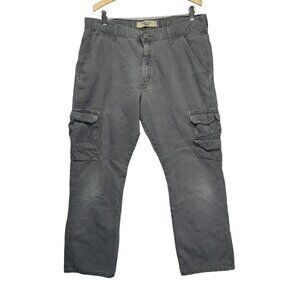 Men's 36x29 Wrangler Jeans Cargo Gray Canvas Utility Pants Grey 70BRWAH Workwear